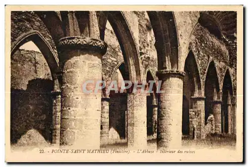 Ansichtskarte AK Pointe Saint Mathieu L Abbaye Interieur des ruines