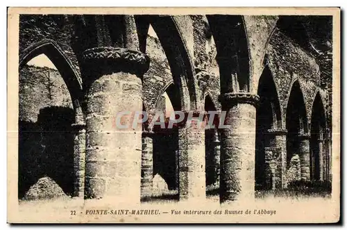 Cartes postales Pointe Saint Mathieu Vue Interieure des Ruines de l Abbaye