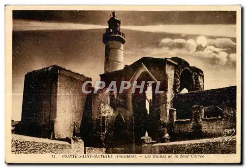 Ansichtskarte AK Pointe Saint Mathieu Les Ruines de la Tour Carree