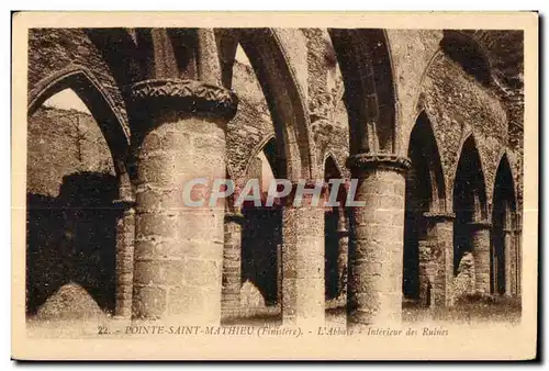 Ansichtskarte AK Pointe Saint Mathieu L Abbaye Interieur des Ruines