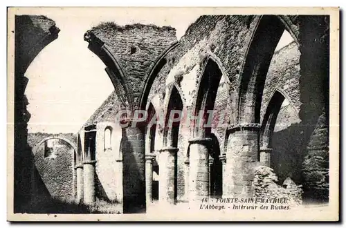 Ansichtskarte AK Pointe Saint Mathieu L Abbaye Interieur des Ruines