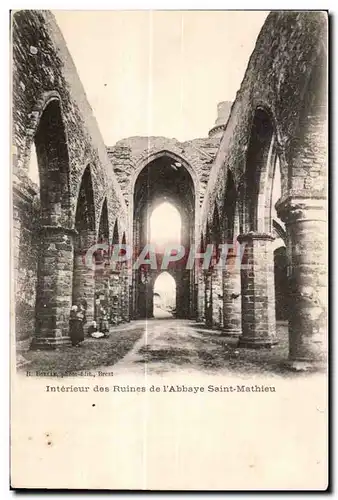 Ansichtskarte AK Interieur des Ruines de l Abbaye Saint Mathieu