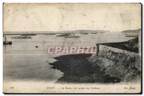 Brest - La Rade - Vue prise du Chateau - Cartes postales