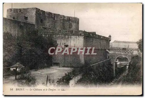 Brest - Le Chateau et le Donjon - Ansichtskarte AK