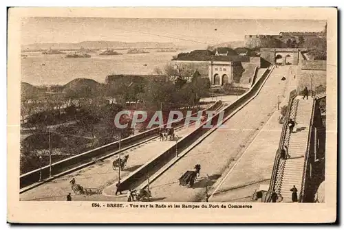 Brest - Vue sur la Rade - Port de Commerce - Ansichtskarte AK