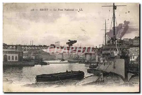 Brest - Le Pont National Bateau - Cartes postales