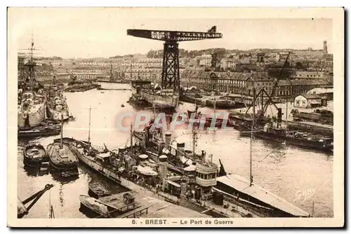 Brest - Le Port de Guerre Bateaux - Ansichtskarte AK