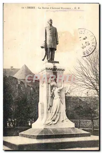 Brest - La Statue d Armand Rousseau - Ansichtskarte AK