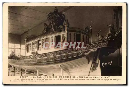 Brest - La Cabine Arriere du Canot de l Empereur Napoleon I - Cartes postales