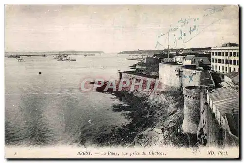 Brest - La Rade - Vue prise du Chateau - Ansichtskarte AK