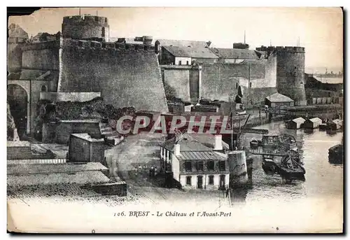 Brest - Le Chateau et l Avant Port - Ansichtskarte AK