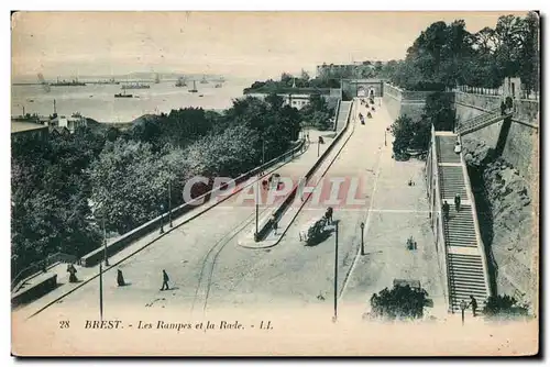 Brest - Les Rampes et La Rade - Cartes postales