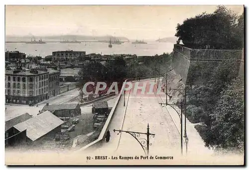 Brest - Les Rampes du Port de Commerce - Ansichtskarte AK