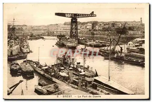 Brest - Le Port de Guerre Bateaux - Ansichtskarte AK