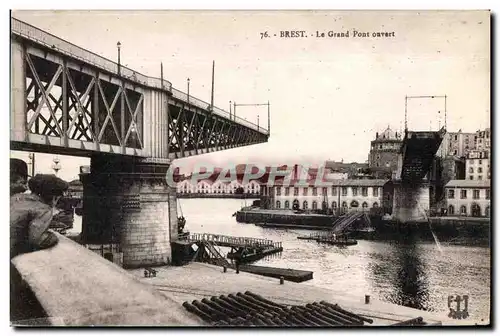 Brest - Le Grand Pont Ouvert - Ansichtskarte AK