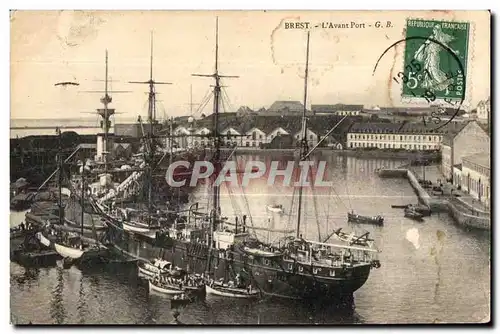 Cartes postales Brest L Avant Port Bateau Boat