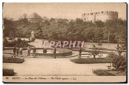 Cartes postales Brest La Place du Chateau The Castle Square