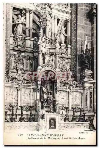 Cartes postales Sainte Anne D Auray Interieur de la Basilioque Autel Sainte Anne