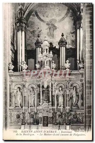 Cartes postales Sainte Anne D Auray Interieur de la Basilique Le Maitre Autel Orge