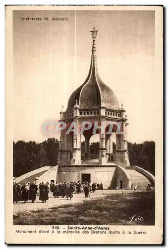 Ansichtskarte AK Sainte Anne d Auray Monument eleve a la Memoire des Bretons morts a la Guerre