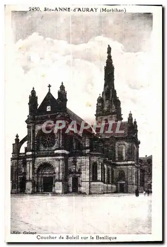 Sainte Anne d Auray - Coucher de Soleil sur la Basilique - Cartes postales