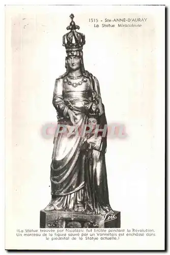 Sainte Anne d Auray - La Statue Miraculeuse - Cartes postales