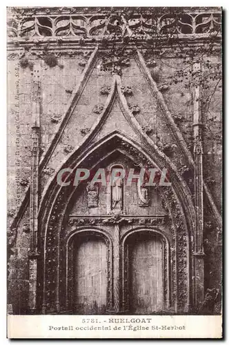 Huelgoat - Eglise Saint Herbot - Portail - Cartes postales