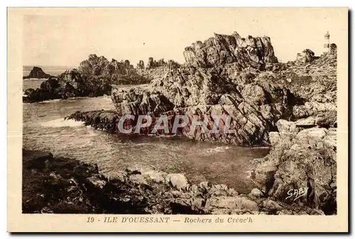 Cartes postales Ile D Ouessant Rochers du Creac h