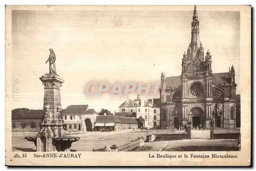 Cartes postales Ste Anne d Auray La Basilique et la Fontaine Miraculeuse