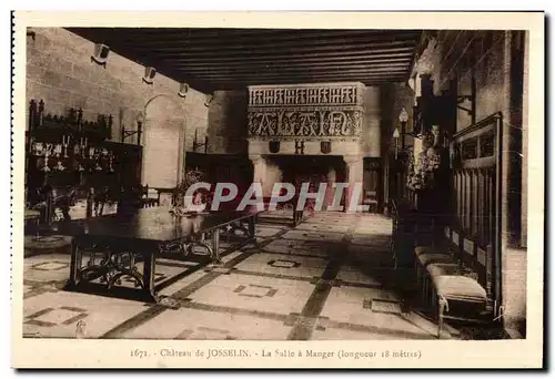 Cartes postales Chateau de Josselin La Salle a Manger (longueur 18 metres)