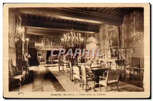 Cartes postales Josselin (Morbihan) Grand Salon du Chateau