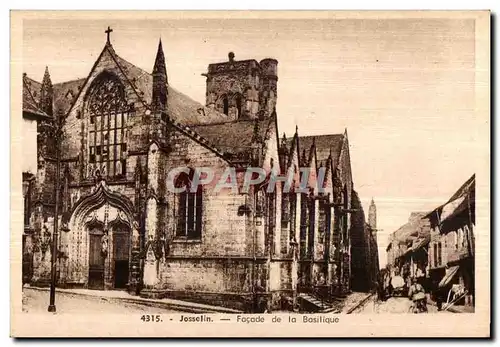 Cartes postales Josselin Facade de la Basilique