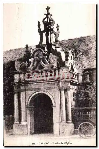 Ansichtskarte AK Carnac Porche de l Eglise