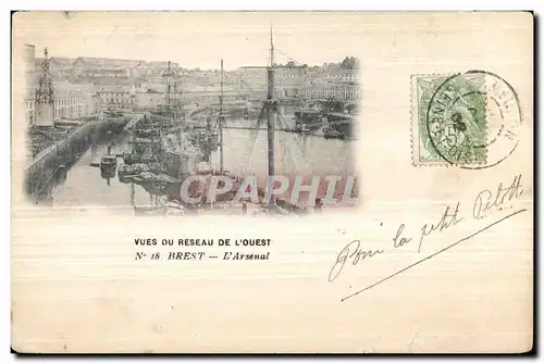 Cartes postales Brest Vues Du Reseau De L ouest L Arsenal