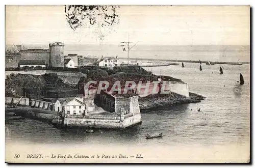 Cartes postales Brest Le Fort du Chateau et Le Parc au Duc