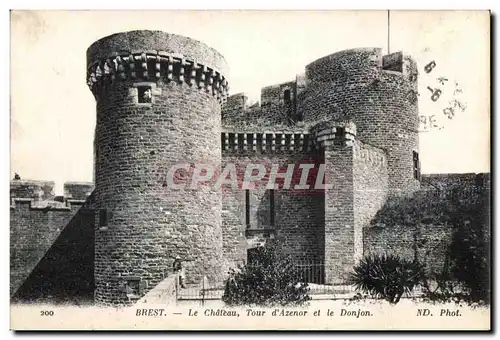 Ansichtskarte AK Brest Le Chateau Tour d Azenor et le Donjon