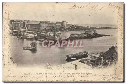 Cartes postales Brest Port Militaire de Le Cbateau Vue Prise de la Pointe