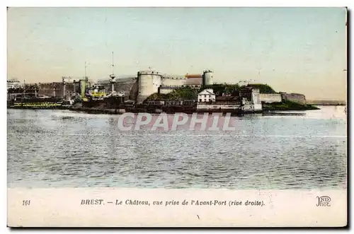 Ansichtskarte AK Brest La Chateau vue Prise de L Avant Port Bateau