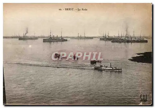 Cartes postales Brest La Rade Bateaux