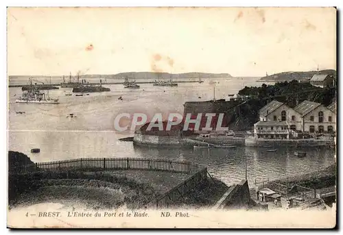 Cartes postales Brest L Entree Du Port et le Rade