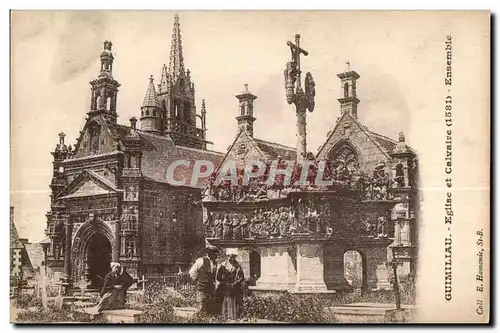 Cartes postales Guimilau Eglise et Calvaire Ensemble Folklore