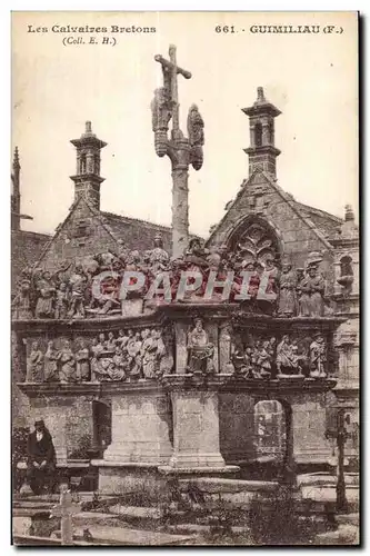 Ansichtskarte AK Guimilau (Finistere) Bretagne Calvaire