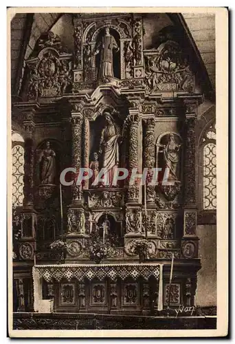 Cartes postales Guimilau (Finistere) La Douce France Bretagne Interieur de l Eglise Autel de St Joseph