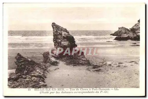 Ansichtskarte AK Belle Ile en Mer Tere de Clown a Port Donnant (Visite par les Autocars correspondants du P O)