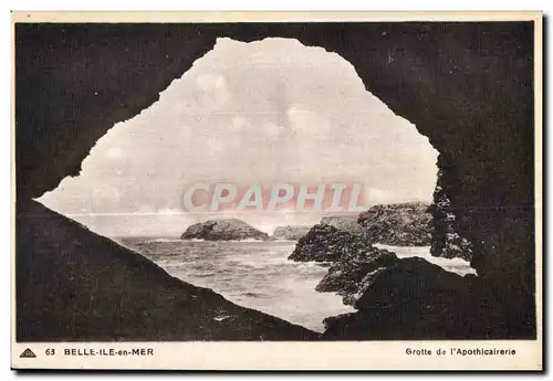 Cartes postales Belle IIe en Mer Grotte de I Apothicairerie