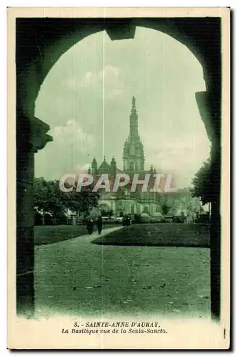 Cartes postales Sainte Anne D Auray La Basilique vue de la Scale Sancta