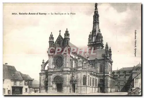 Cartes postales Sainte Anne d Auray La Basilique et la Place