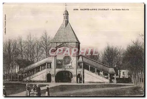 Ansichtskarte AK Sainte Anne d Auray La Scala Sancta Folklore Costume Coiffe Bretagne