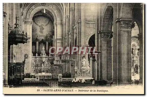 Ansichtskarte AK Sainte Anne d Auray Interieur de la Basilique Orgue