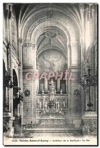 Cartes postales Sainte Anne d Auray Interieur de la Basilique La Net Orgue